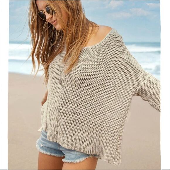 Anthro Wooden Ships Key West Chunky Crew Sweater L X Scandi Casual Coastal NEW - Picture 3 of 12